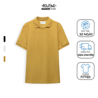 Áo Polo Nam Tay Ngắn Cổ V Trơn Form Fitted - Routine 10S23POL028