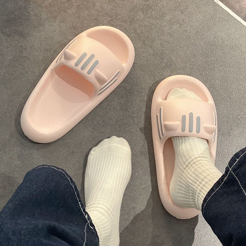 Dép bánh mì quai ngang nam nữ chống trơn trượt êm chân, Dép quai ngang nữ nhựa mềm hình hổ thoáng khí chống trơn trượt