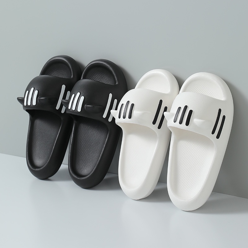 Dép bánh mì quai ngang nam nữ chống trơn trượt êm chân, Dép quai ngang nữ nhựa mềm hình hổ thoáng khí chống trơn trượt