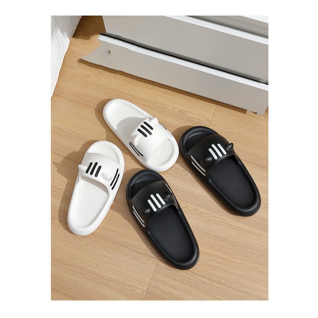 Dép bánh mì quai ngang nam nữ chống trơn trượt êm chân, Dép quai ngang nữ nhựa mềm hình hổ thoáng khí chống trơn trượt