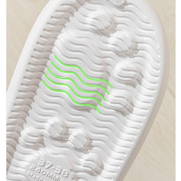 Dép bánh mì quai ngang nam nữ chống trơn trượt êm chân, Dép quai ngang nữ nhựa mềm hình hổ thoáng khí chống trơn trượt