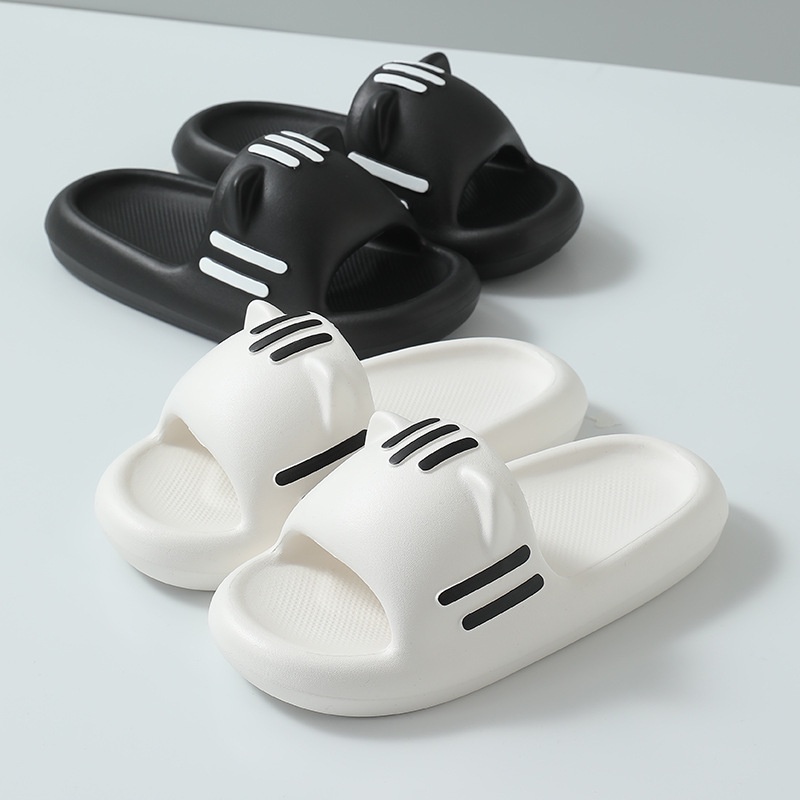 Dép bánh mì quai ngang nam nữ chống trơn trượt êm chân, Dép quai ngang nữ nhựa mềm hình hổ thoáng khí chống trơn trượt