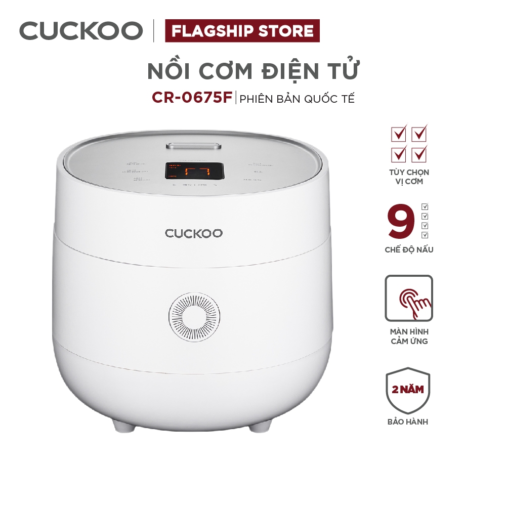 Nồi cơm điện tử CUCKOO CR-0675F phiên bản quốc tế 1,08 lít - Hàng chính hãng