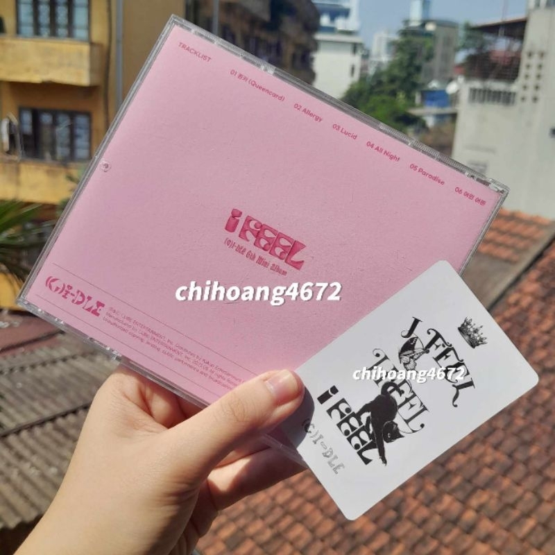 Bộ ảnh gidle album i feel photobook jewel case poca i-dle photocard id pola yuqi miyeon shuhua soyeon minnie