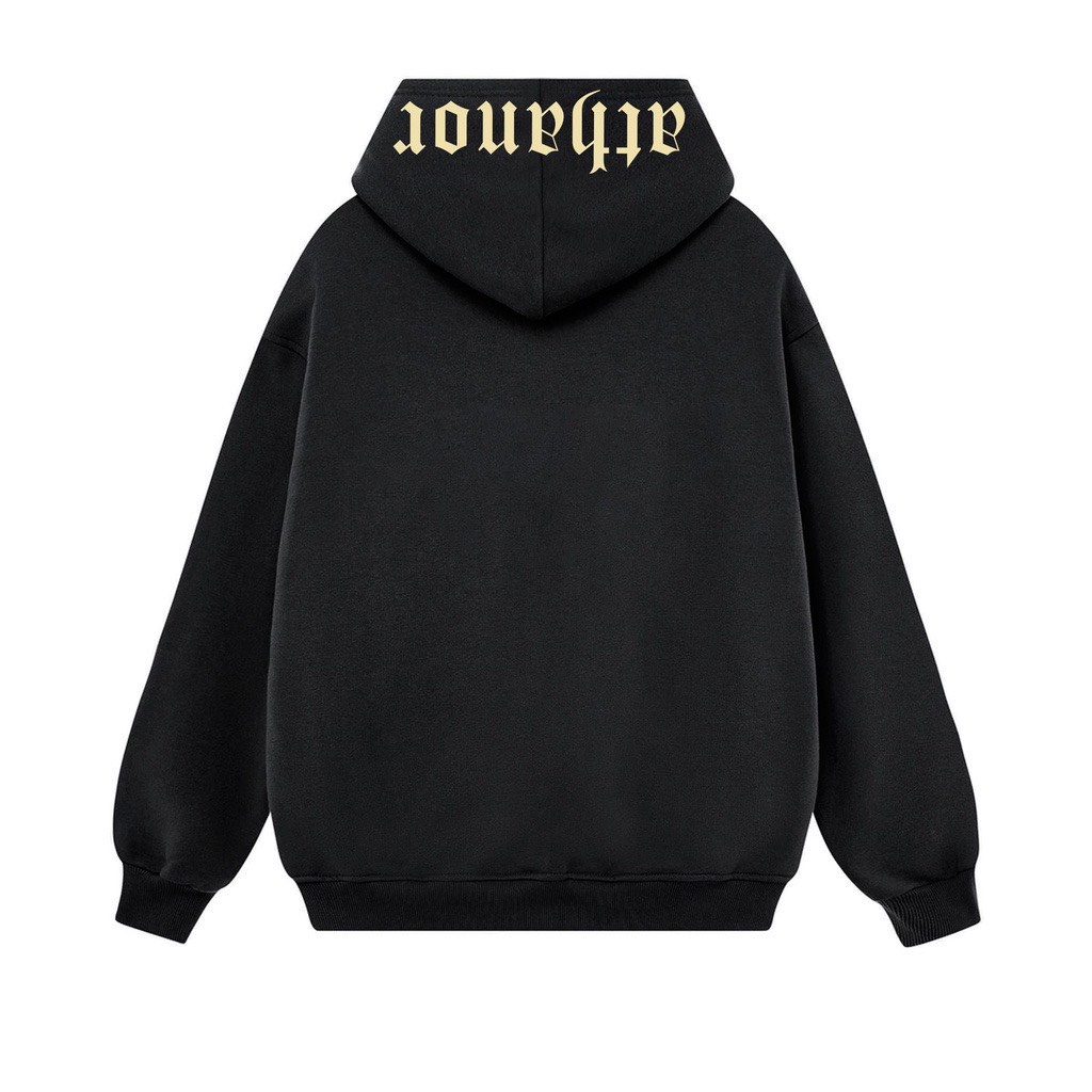 Áo Hoodie Athanor Mũ Trùm 2 Lớp Form Rộng Unisex Nỉ Bông Dày Dặn