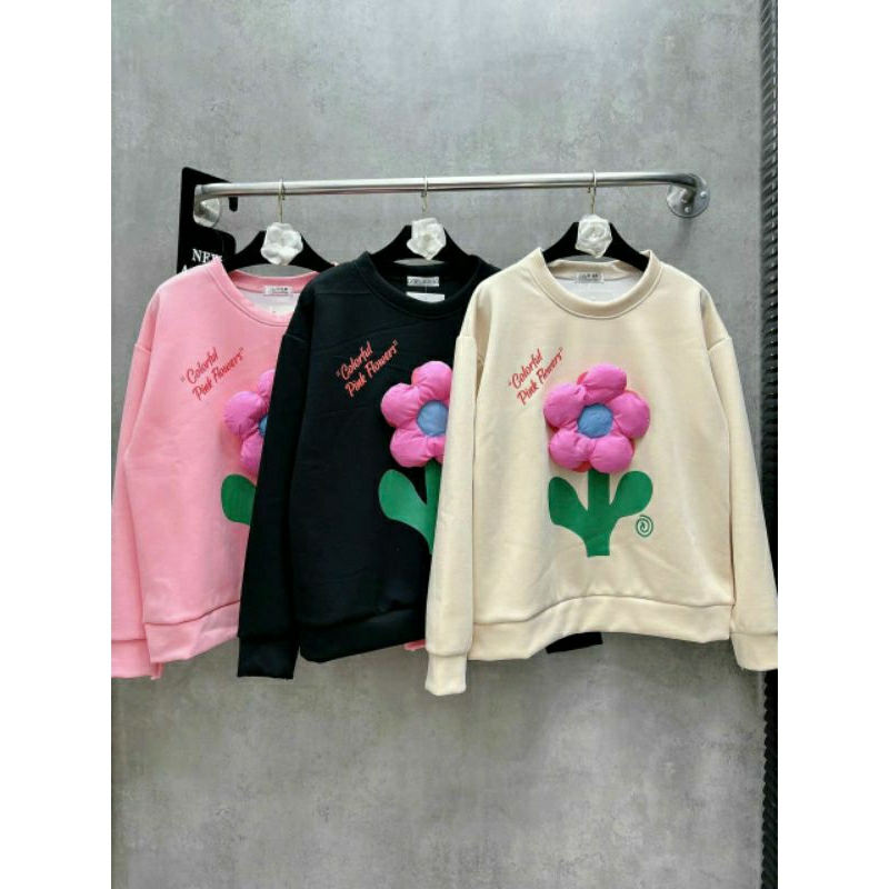 Áo Nỉ , Áo bông Hoa đính nổi siêu hot