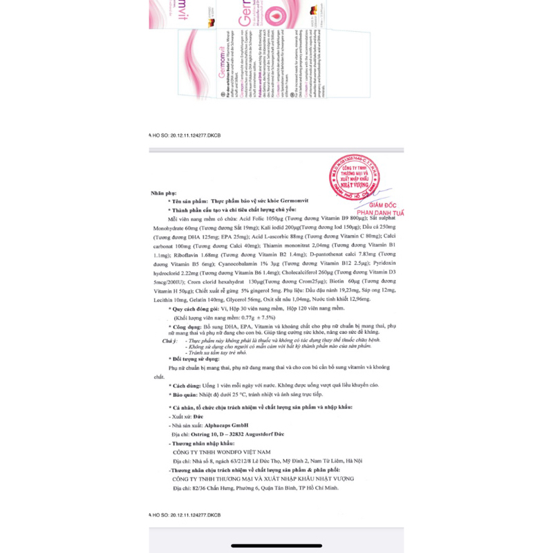 Germomvit bổ bầu