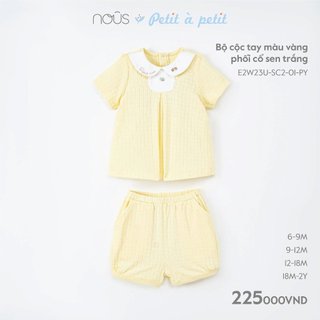 Bộ quần áo cộc Nous nhiều màu sắc cho bé chất liệu Nu Petit kháng khuẩn từ 6-9 tháng đến 18-24 tháng
