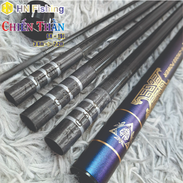 Cần câu tay Chiến Thần 6H, cần câu đơn câu đài giá rẻ. Hàng chính hãng chuyên câu tổng hợp. Hoàng Nam Fishing