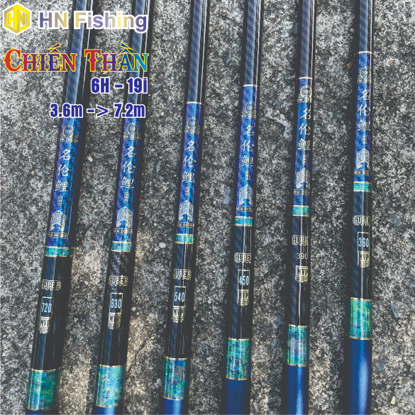 Cần câu tay Chiến Thần 6H, cần câu đơn câu đài giá rẻ. Hàng chính hãng chuyên câu tổng hợp. Hoàng Nam Fishing