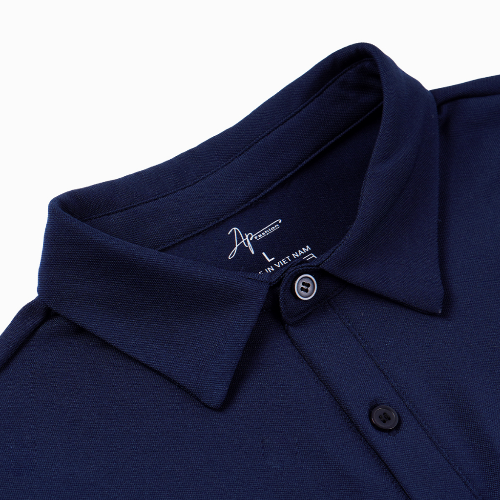Áo Polo nam màu xanh navy Basic MKG vải cotton lạnh xuất âu thanh lịch, sang trọng, nam tính MPL05
