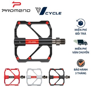 Pedal bàn đạp xe đạp MTB Promend PD-M86 với 3 vòng bi bạc đạn siêu trớn, chất liệu hợp kim nhôm