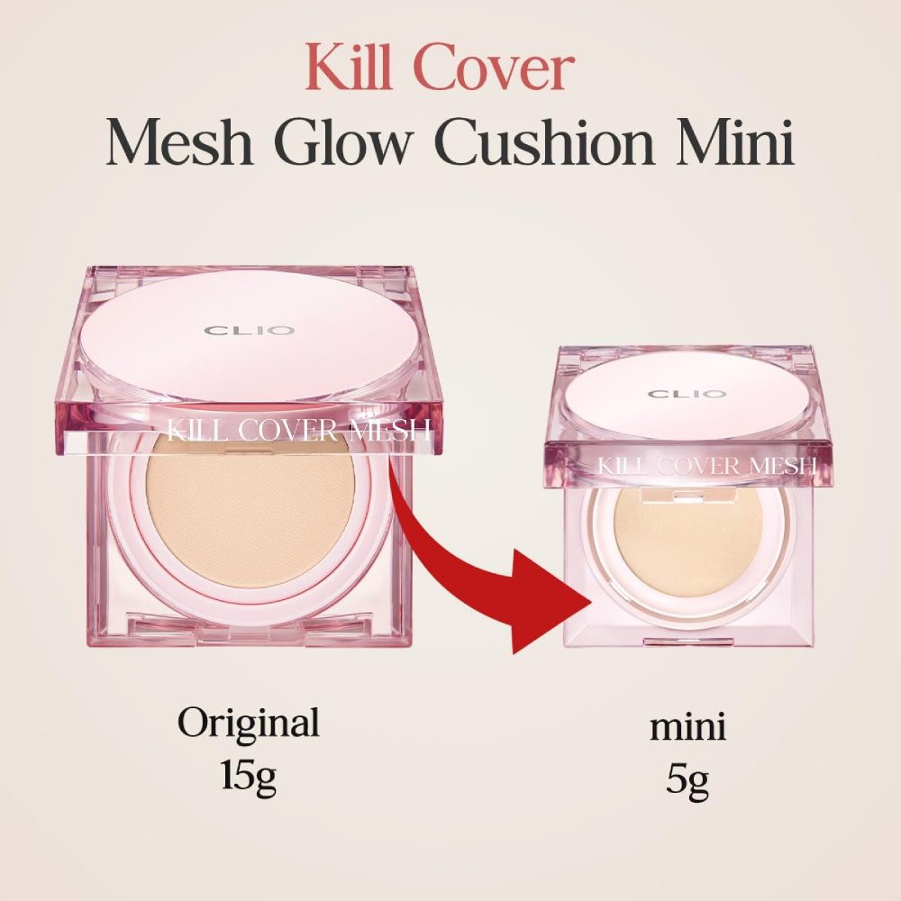 (Phiên bản Mini) Phấn Nước Căng Mướt Da Clio Kill Cover Mesh Glow Cushion SPF50+, PA++++ 5g