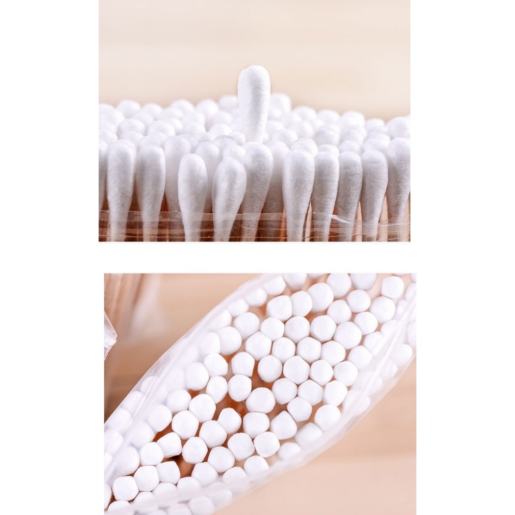 10 Bịch Tăm Bông Gói 100 Chiếc Bằng Gỗ Tre Chắc Chắn Tiện Lợi Tăm Bông Ngoáy Tai Tre Thân Thiên Môi Trường