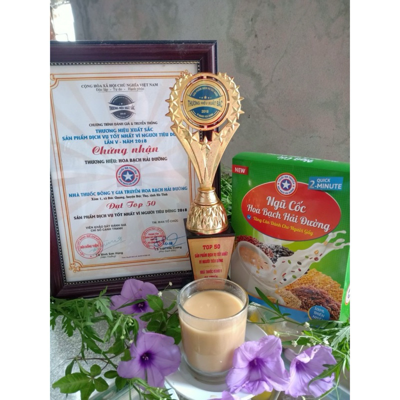 Ngũ Cốc Tăng Cân Hoa Bạch Hải Đường - Bột Tăng Cân