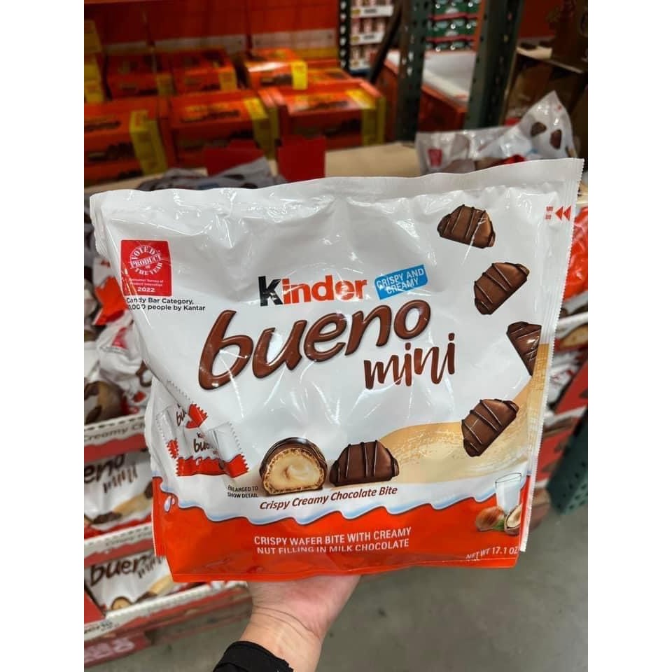 Bánh chocolate nhân kem hạt phỉ date 3/2024 Kinder Bueno Mini - EDS Hàng Mỹ