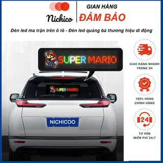 Đèn led ma trận trên ô tô, đèn led qu.ảng cáo di động nguồn 5v2a, biển qu.ảng cáo led quán cafe, di động chống nước