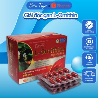 Giải độc gan, Thanh nhiệt, Mát gan, Hạ men gan, Thông mật, Lornithin 500mg Hộp 60 viên