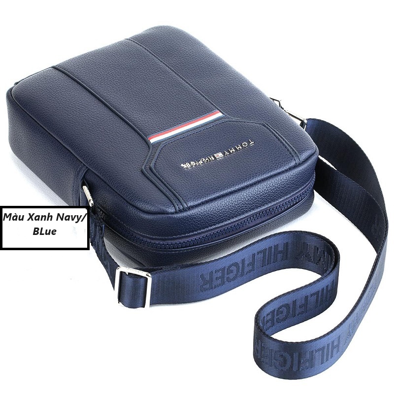 Túi đeo chéo da dáng hộp nam nữ Tommy Hilfiger, túi nam dáng đứng nhiều màu dùng đi làm đi chơi cực phong cách
