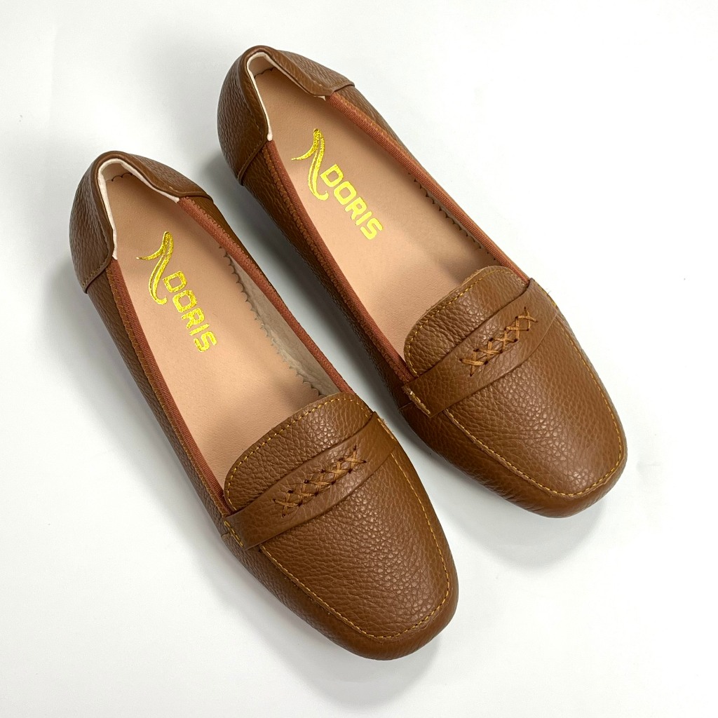 Giày mọi ngôi sao đế bệt da thật  3cm DN0301 - SIZE CHUẨN- CÓ BẢO HÀNH