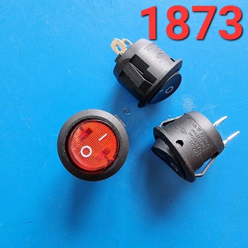 Công tắc 220v KCD1-204N Công tắc điều khiển đèn vòng tròn 20MM 6A 250v