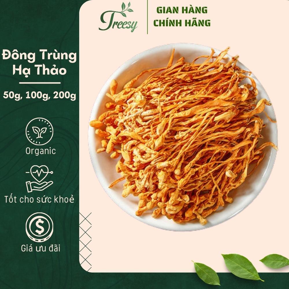 200g Đông Trùng Hạ Thảo Sấy Khô - Trà thảo mộc Treesy - Trà hoa quả