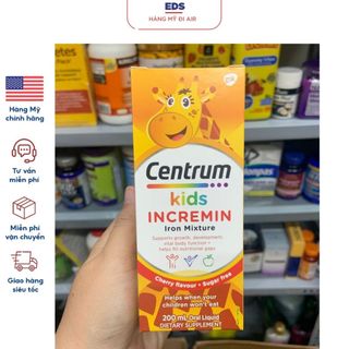 Siro dành cho trẻ biếng ăn date 4/2024 Centrum Kids Incremin Iron Mixture - EDS Hàng Mỹ
