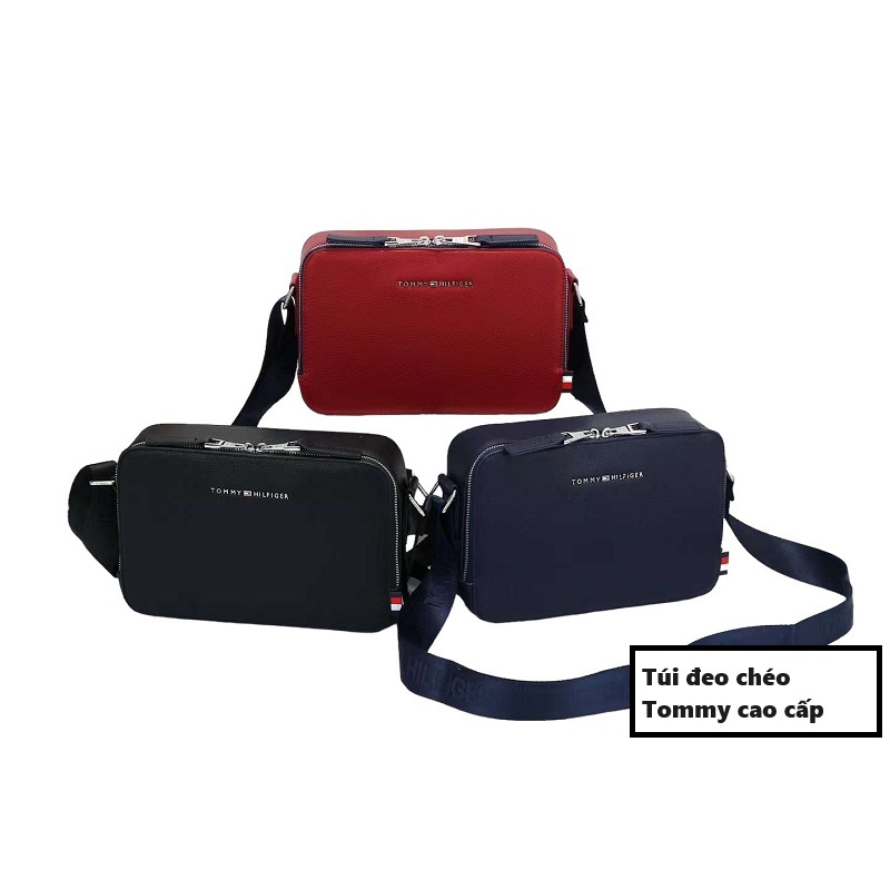 Túi hộp nam nữ đeo chéo da bò Tommy túi xách dáng ngang mẫu mới nhất, phong cách Hàn Quốc nhiều màu .