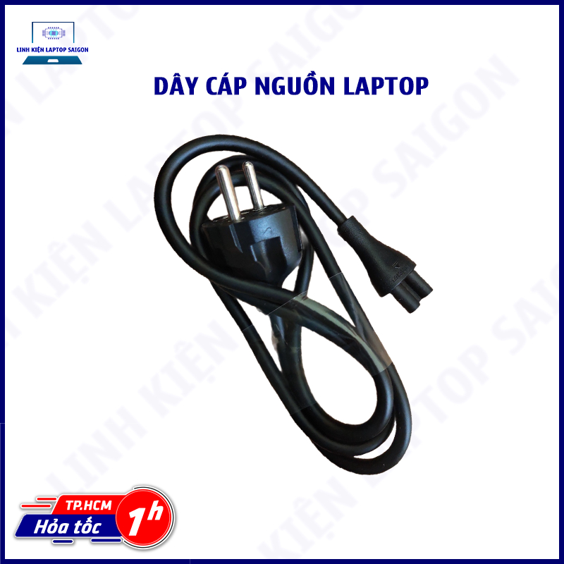 Dây cáp Laptop xịn 1m 2 chấu dành cho tất cả dòng Laptop loại tốt - Linh kiện Laptop Sài Gòn