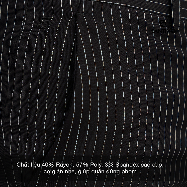 Quần Âu Nam Baggy Hàn Quốc Cao Cấp, Phom Ôm Trẻ Trung, Lịch Lãm Q607 Thương Hiệu Santino