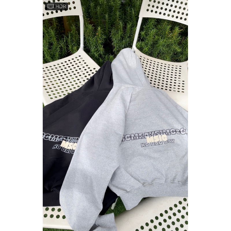 Hoodie Zip-MOM SAYS I'M COOL- Basic form Boxy