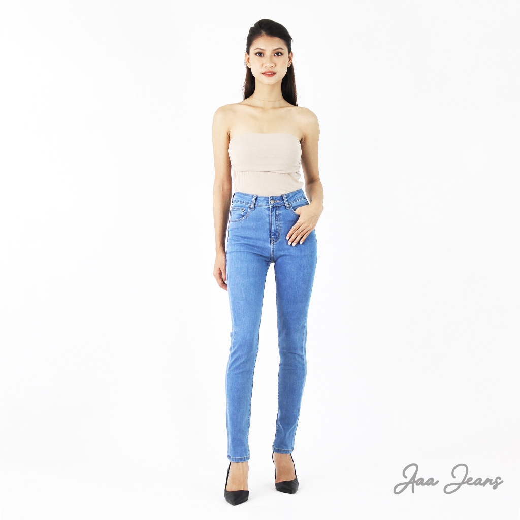 Quần Jean Nữ Lưng Cao Skinny Tôn Dáng Có Nhiều Màu Aaa Jeans