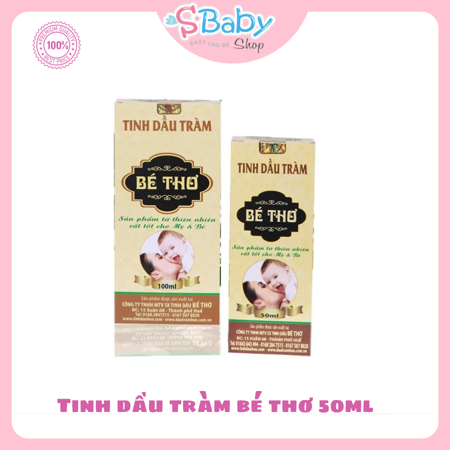 Tinh dầu tràm Bé Thơ, tinh dầu tràm Huế nguyên chất, hàng chính hãng Hộp Xanh - Hộp vàng Có tem chống hàng giả