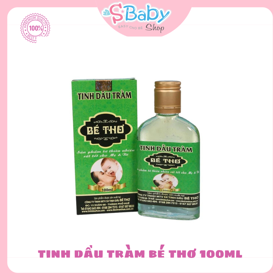 Tinh dầu tràm Bé Thơ, tinh dầu tràm Huế nguyên chất, hàng chính hãng Hộp Xanh - Hộp vàng Có tem chống hàng giả