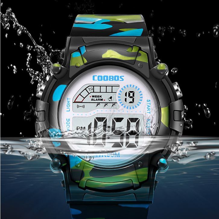 Đồng hồ Trẻ em chống nước tốt, đồng hồ bé trai, đồng hồ bé gái, có đèn led 7 màu thời trang siêu cute