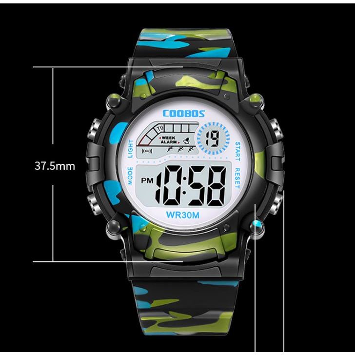 Đồng hồ Trẻ em chống nước tốt, đồng hồ bé trai, đồng hồ bé gái, có đèn led 7 màu thời trang siêu cute