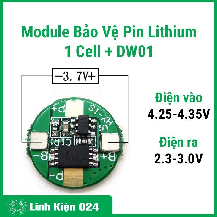 Module bảo vệ pin Lithium 1 Cell + DW01