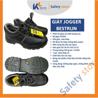 Giày bảo hộ Jogger Bestrun S3 da bò, chống đinh/ trượt, công trình lao động