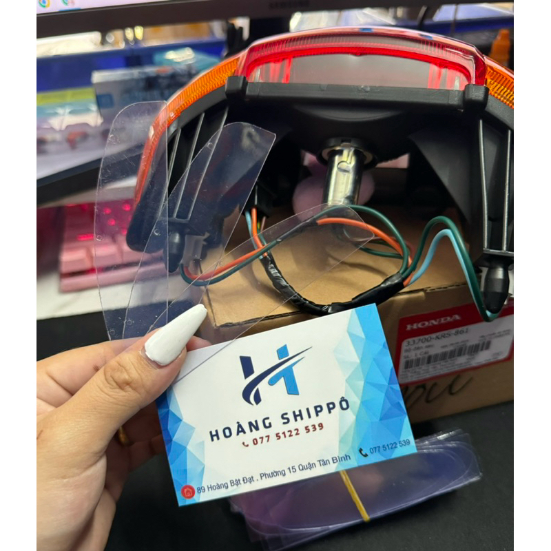 Miếng Mica che đít đèn hậu wave alpha