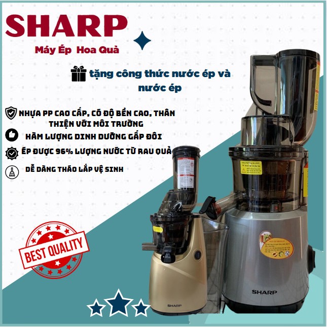 Máy Ép Chậm Trái Cây Hoa Quả Sharp Thái Lan SHARP KS 888 Công Suất mạnh 260W Ép Nguyên Hoa Quả-Gia dụng Trần Hằng