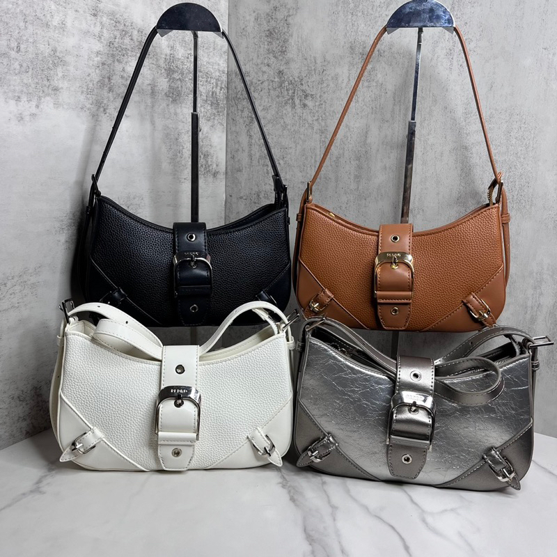 Túi xách nữ Pd kẹp nách nắp belt đủ 4 màu siêu hot