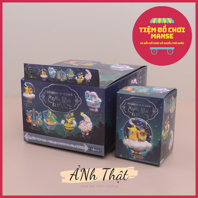 Mô Hình Pokemon Starium bầu trời sao có đế và bối cảnh siêu dễ thương