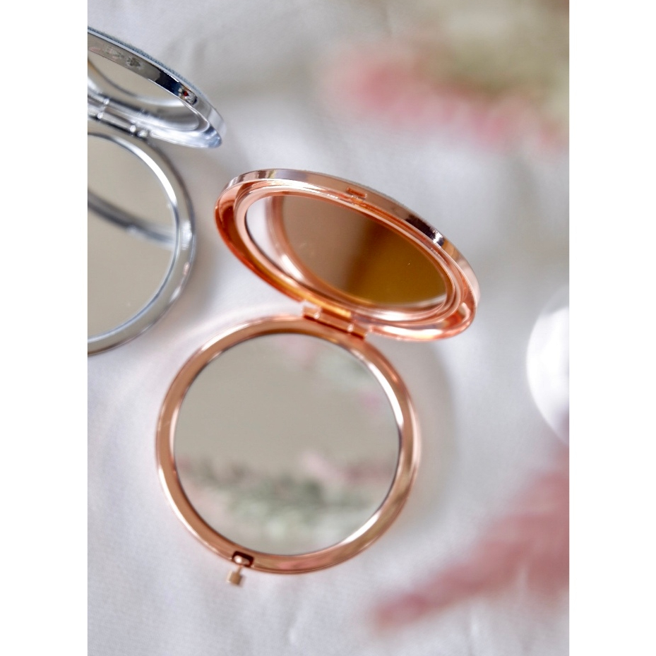 Gương mini thêu tay đoá hoa nhiều màu sắc