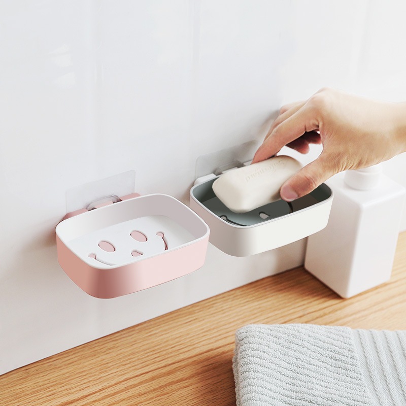 Hộp đựng xà phòng hai lớp thoát nước treo tường