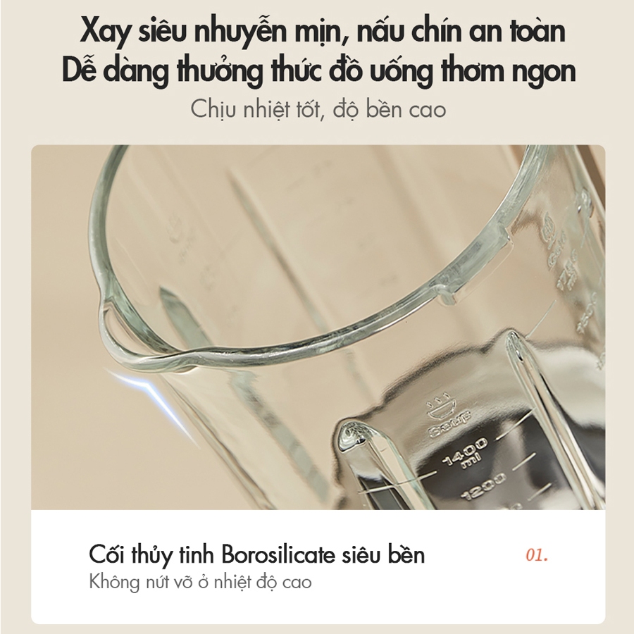 Máy làm sữa hạt 1.75L Bear PBJ-D10T1, 10 chức năng, xay nấu sữa hạt, xay sinh tố đa năng, nấu cháo – Hàng chính hãng