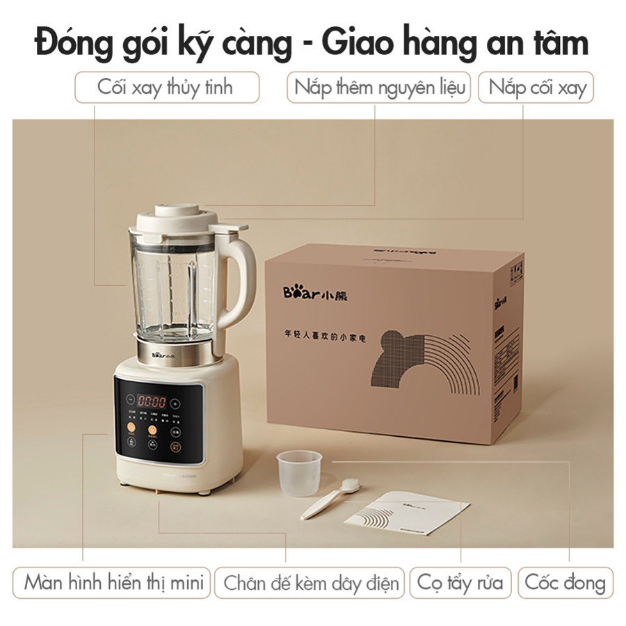 Máy làm sữa hạt 1.75L Bear PBJ-D10T1, 10 chức năng, xay nấu sữa hạt, xay sinh tố đa năng, nấu cháo – Hàng chính hãng