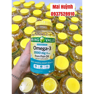 Viên uống dầu cá spring valley omega3 -180 viên-2000mg