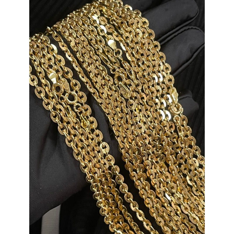 Dây cong đồng đeo bền khoá tròn có ký hiệu ~2,3 chỉ màu 750