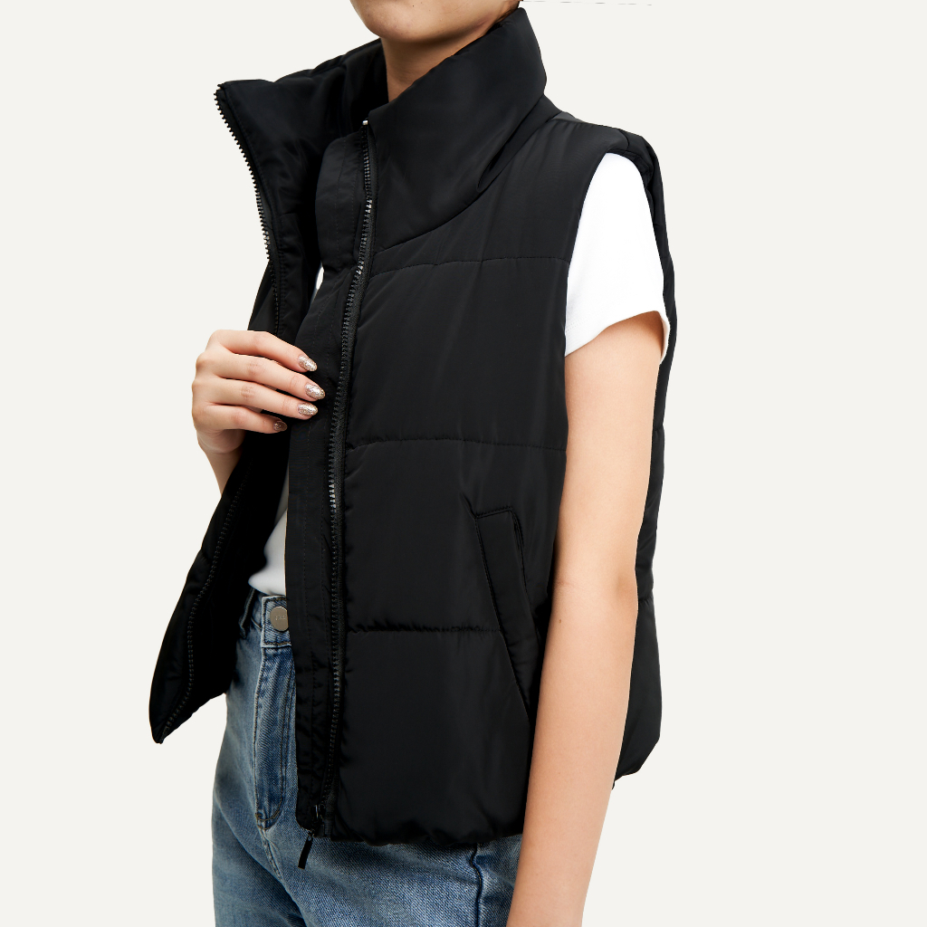 Áo Gile phao nữ MKG kiểu dáng thiết kế tối giản, thanh lịch chính hãng cao cấp WGL