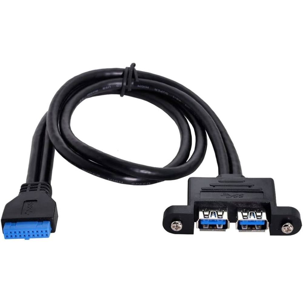 Cáp ChuyểN ĐổI Mở RộNg 2 CổNg USB 3.0 Sang 20 Pin